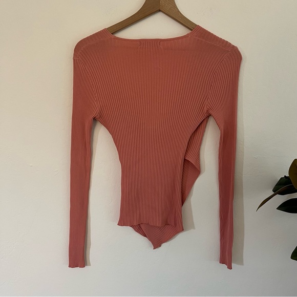 Vintage Silk Wrap Bodycon Top - Picture 5 of 7